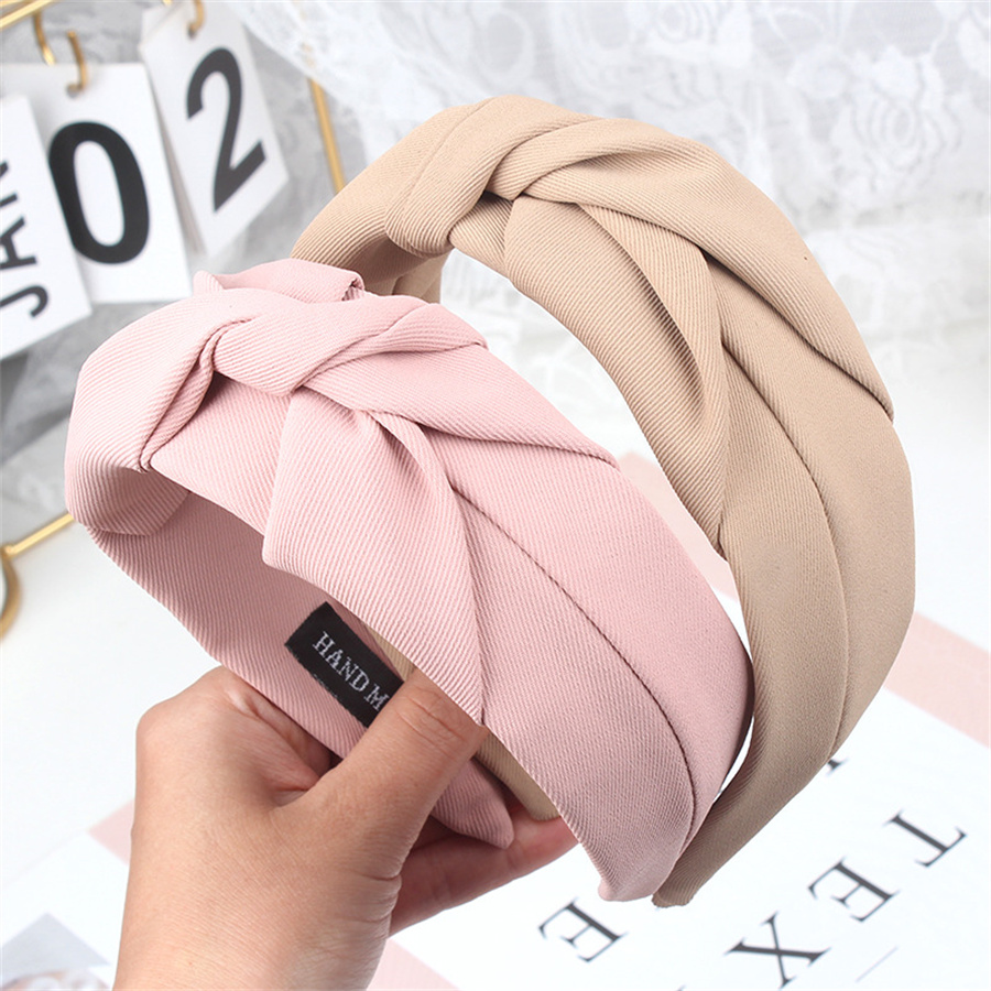Nouveaux bandeaux noués pour femmes coiffure filles Vintage bandes de cheveux tissu large bandeau doux cheveux cerceau cheveux accessoires chapeaux