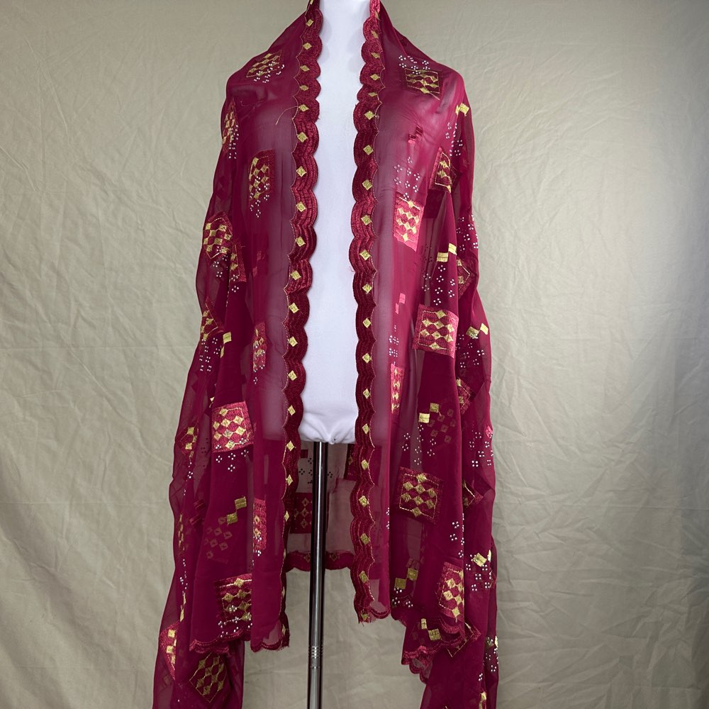 Nouveau Foulard de Dubaï 2026 pour Femmes Musulmanes, Hijab en Chiffon Africain, Hijab Islamique, Pashmina, Turban, Voile Brodé, Châles