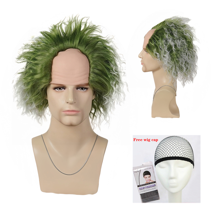 Costume à rayures noires et blanches pour hommes adultes, imbibé de perruque, Halloween Cosplay, tenue de fête, film d'horreur Rick