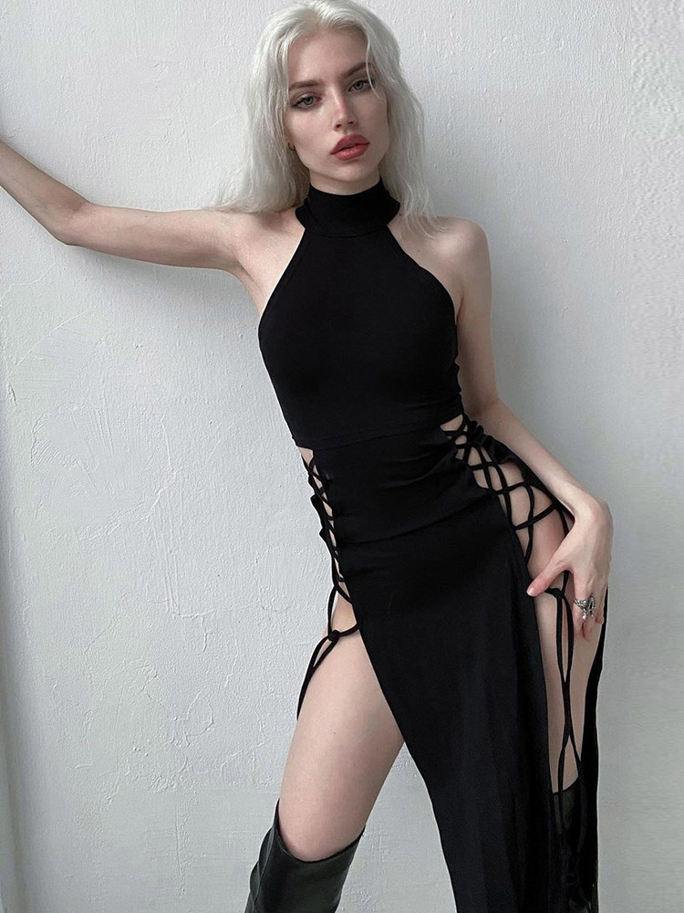 Mini robe verte élégante pour femme, streetwear à manches longues, vêtements d'automne, 2024