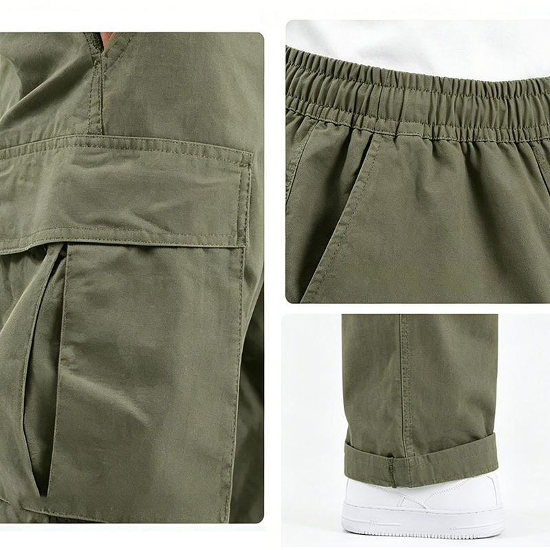 Pantalon cargo américain pour hommes, pantalon de travail décontracté, multi-poches, coupe droite, léger, mode streetwear, printemps-automne