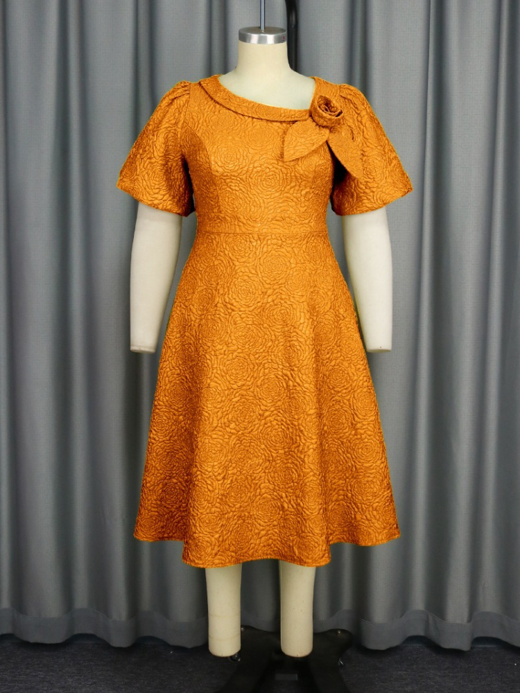 Robe jacquard grande taille, mode fête, banquet, ligne a, nouveau tempérament, printemps été 2026