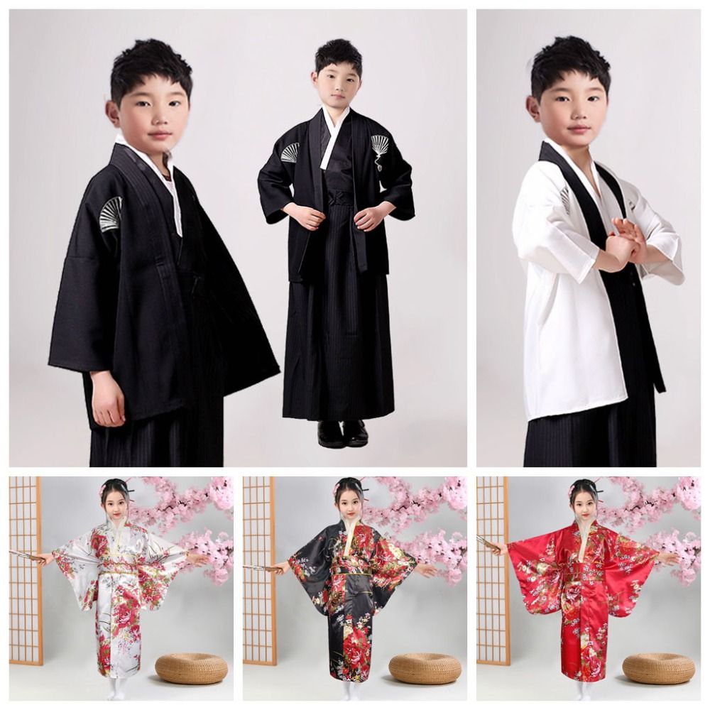 Kimono traditionnel japonais imprimé floral pour enfants, élégance de style japonais, robe kimono Sakura pour fille, nouvelle collection asiatique