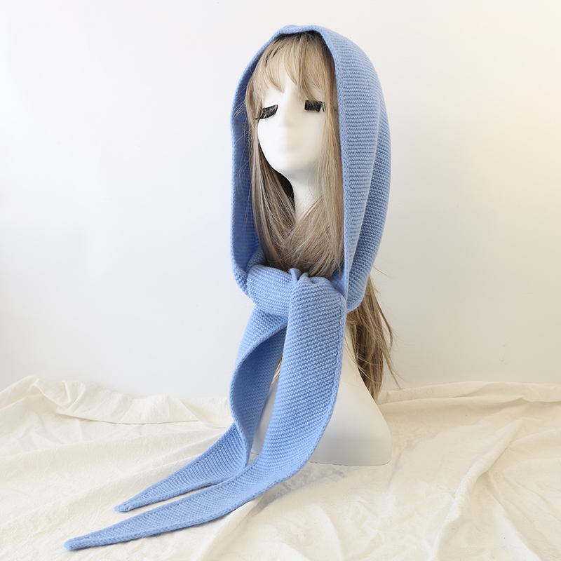 Dames 100% laine surdimensionné écharpe cagoule hiver châle capuche Protection des oreilles coupe-vent chaud Bomber chapeaux femmes mode bonnets