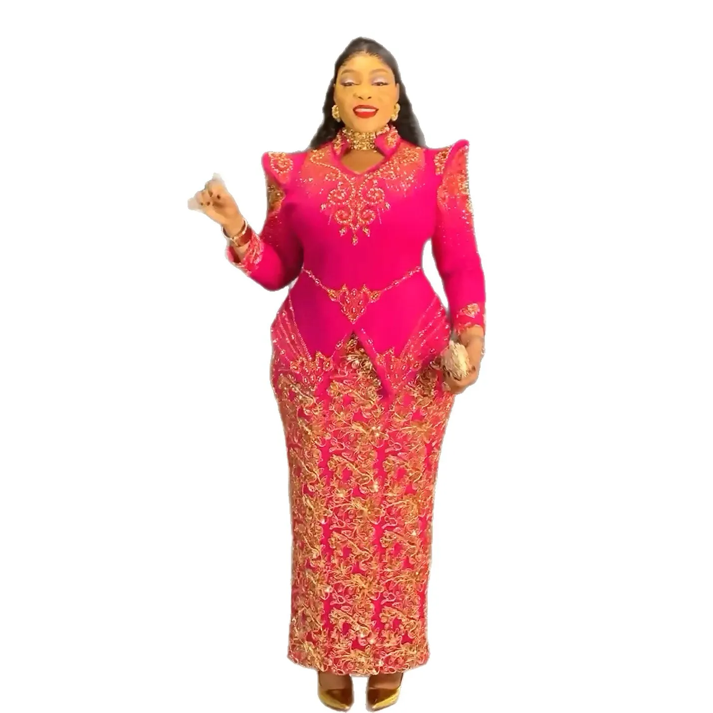 Robes de soirée grande taille pour femmes robe de luxe africaine élégante robe longue de fête de mariage musulmane Ankara dames vêtements tenues