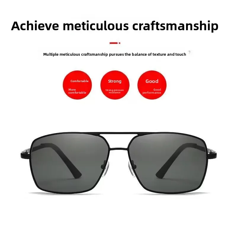 Lunettes de soleil rétro pour hommes, style pilote, avec protection UV, haute définition, anti-éblouissement, pour la conduite, confortables et polyvalentes, de -4,0 à 0 degrés