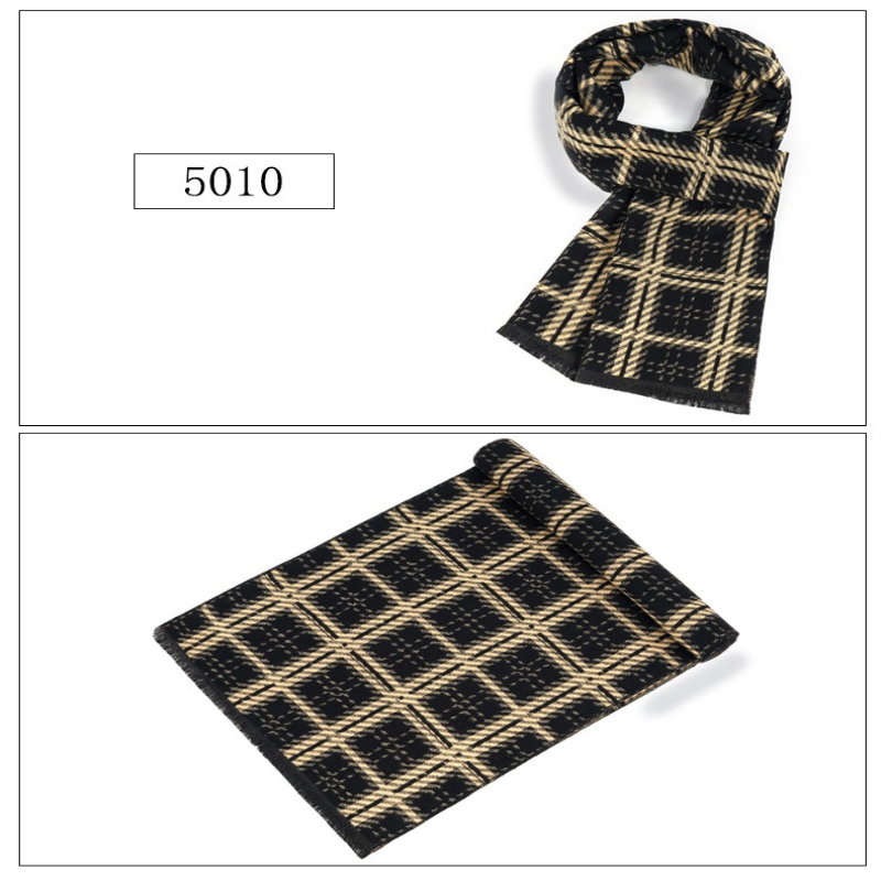 Écharpe en cachemire à carreaux pour hommes, marque de styliste, écharpes chaudes d'hiver, châles décontractés d'affaires, longues enveloppes Pashmina, cadeau de noël pour hommes