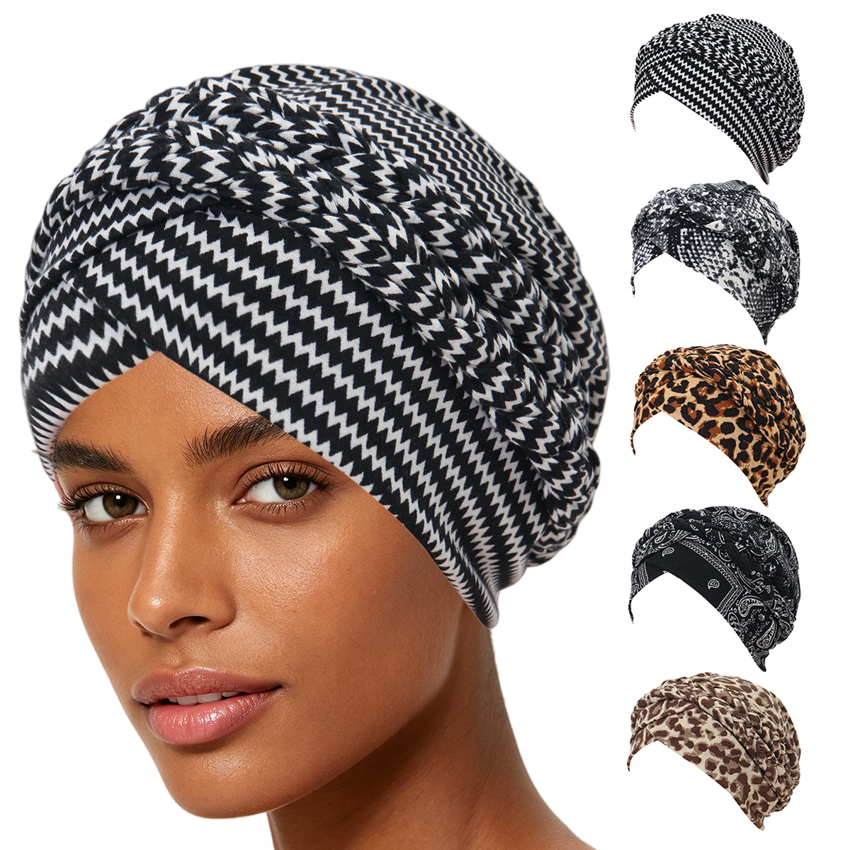 Foulard pour femmes musulmanes, turban imprimé tendance, bonnets hijab, sous-hijabs, foulards arabes pour femme musulmane, turbans