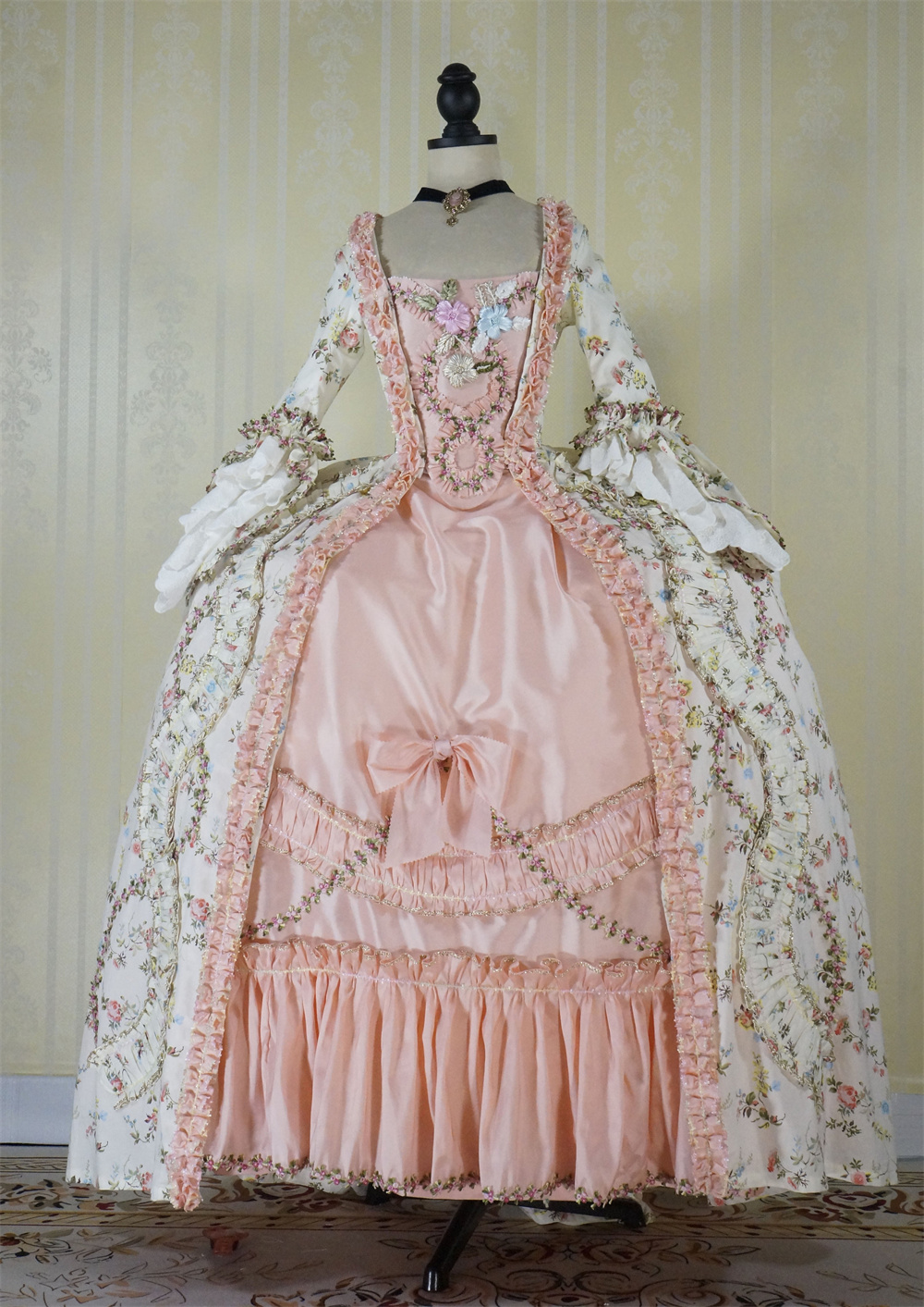Robe de Bal de la Reine Marie Antoinette, Tenue de la Cour Victorienne Française, Costume de la Série A