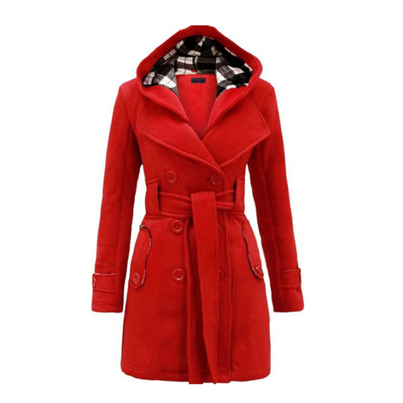 Manteau en laine pour femme, veste polaire chaude avec ceintures, Double boutonnage, couleur unie, décontractée, Vintage, Slim, hiver 2022