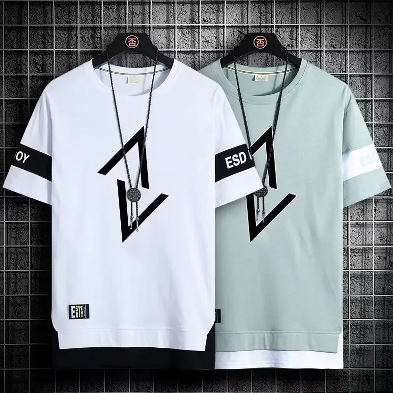 T-shirt marque hommes vêtements T-Shirts mode à manches courtes t-shirt Streetwear été col rond T-Shirts homme Sport vêtements de Sport Vintage