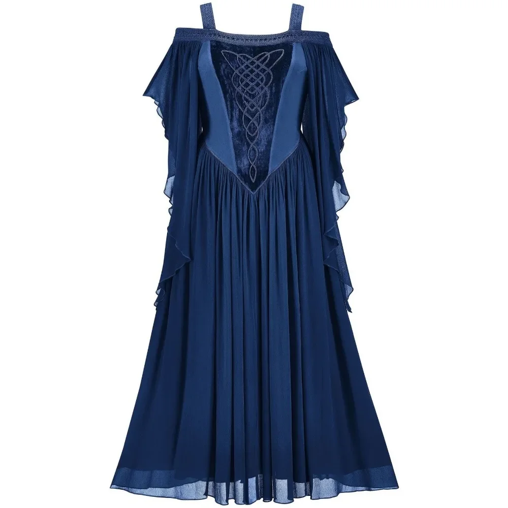 Robe elfe punk médiévale pour femme, cosplay, olympiques d'Halloween, robe victorienne, princesse sorcière, palais de Noël, carnaval