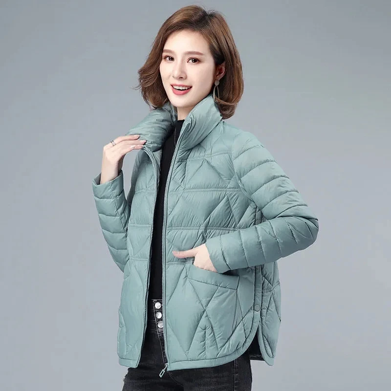 Manteau matelassé décontracté pour femme, léger, court, en duvet et coton, nouvelle mode, grande taille, automne, 2026