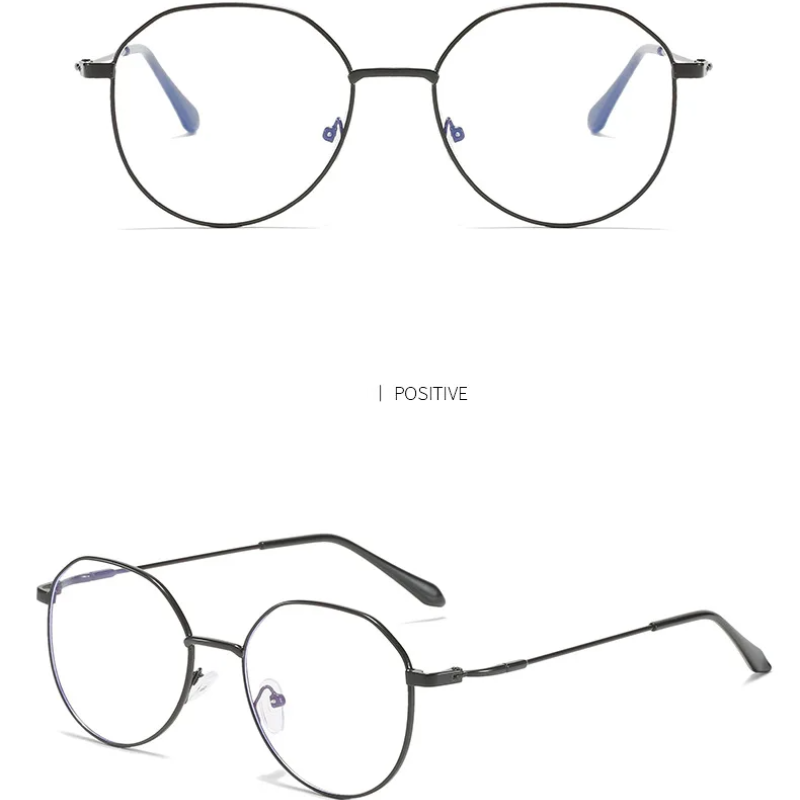 Lunettes anti-lumière bleue rondes en métal vintage pour femmes et hommes, montures de lunettes classiques unisexes, lunettes d'ordinateur transparentes, Oculos