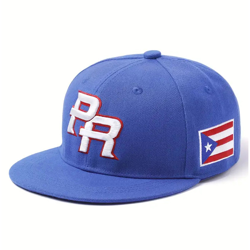 2025 Mode et créatif nouveau chapeau à bord plat PR Porto Rico drapeau latéral Hip Hop chapeau loisirs de plein air quotidien parasol chapeau chapeau de baseball