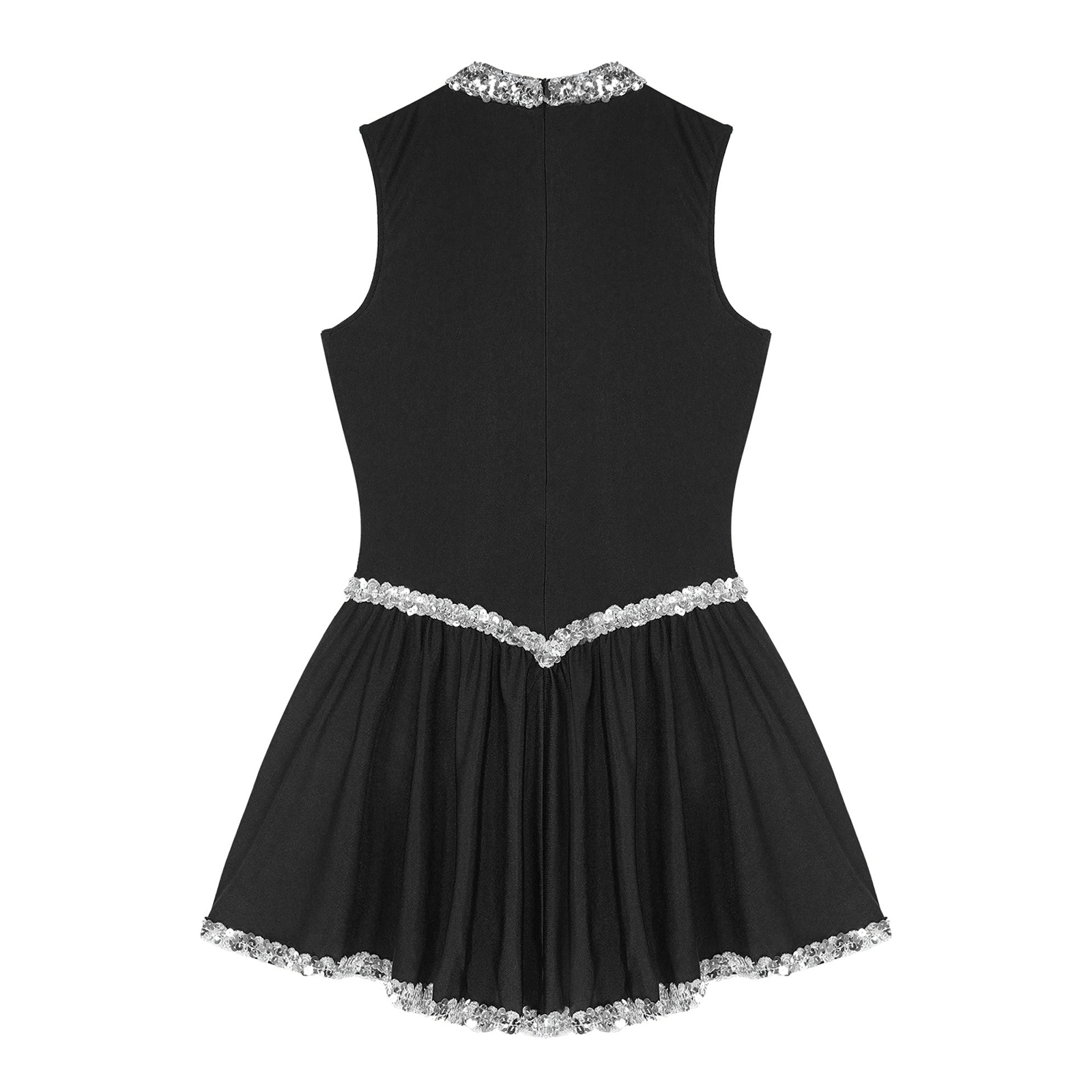 Robe de Patinage Artistique pour Femme, Tenue de Ballet Lyrique, Costume de Performance, Tutu à Paillettes Brillantes