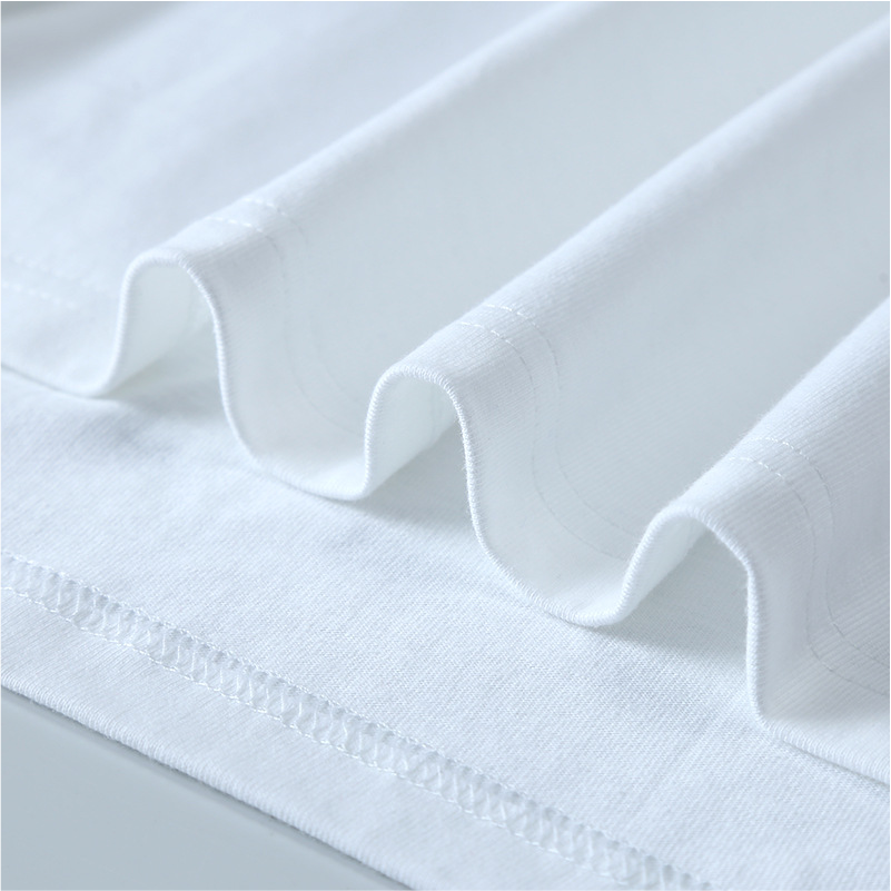 T-shirt à manches longues et col rond 100% coton, décontracté, tendance, confortable, avec logo brodé et impression personnalisée.