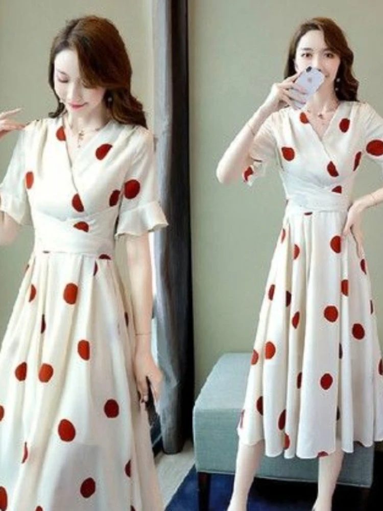 InjMidi-Robe en Satin Doux pour Femme, Tenue de Plage en Mousseline de Soie, Style Coréen, Sexy, Décontracté, Bon Marché, Esthétique, At Harajuku
