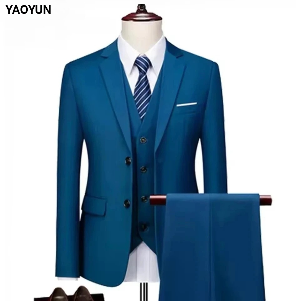 Costumes Élégants pour Hommes 3 Pièces 2 Ensembles Mode Classique Décontracté Vestes Gilets Pantalons Blazers Tenue Formelle 2026