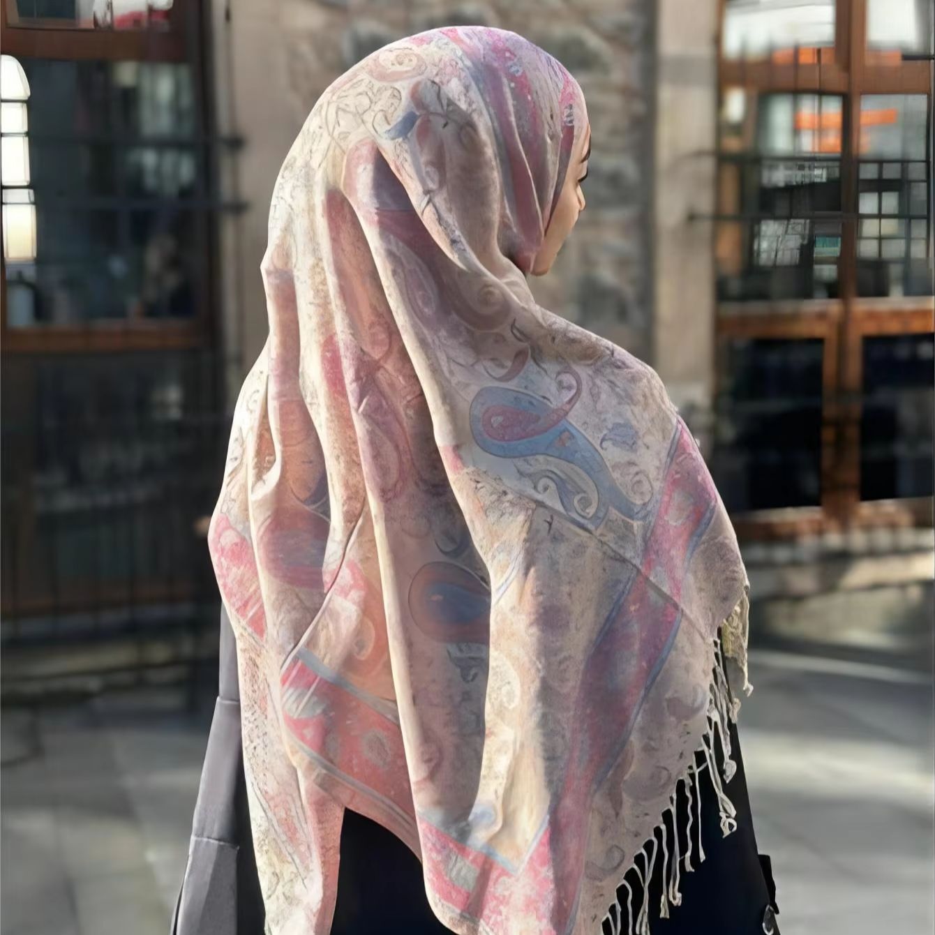 Paisley broderie coton Hijab écharpe pour femme musulman Hijabs Pashmina glands châles mode longues enveloppes Foulard Islam Turban