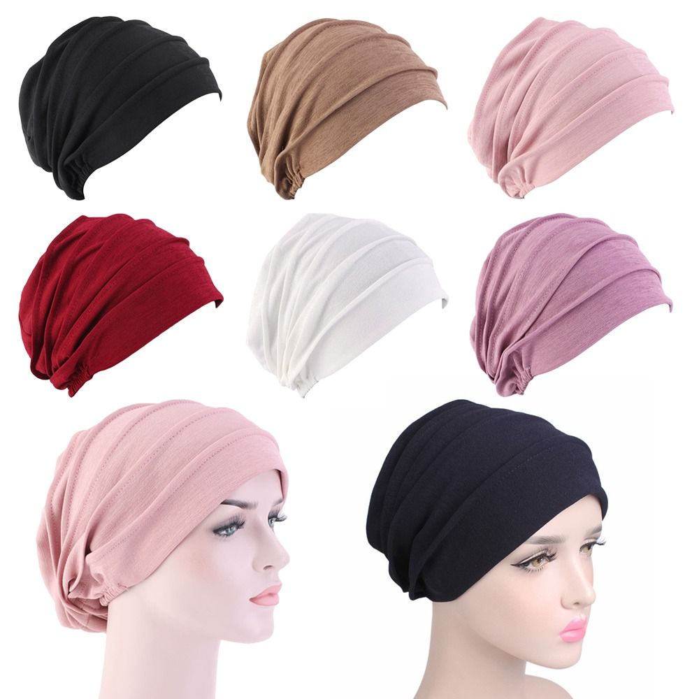 Bonnet en coton pour le cancer, bonnet chimio en tissu élastique, bonnet respirant, bonnet à volants pour femmes