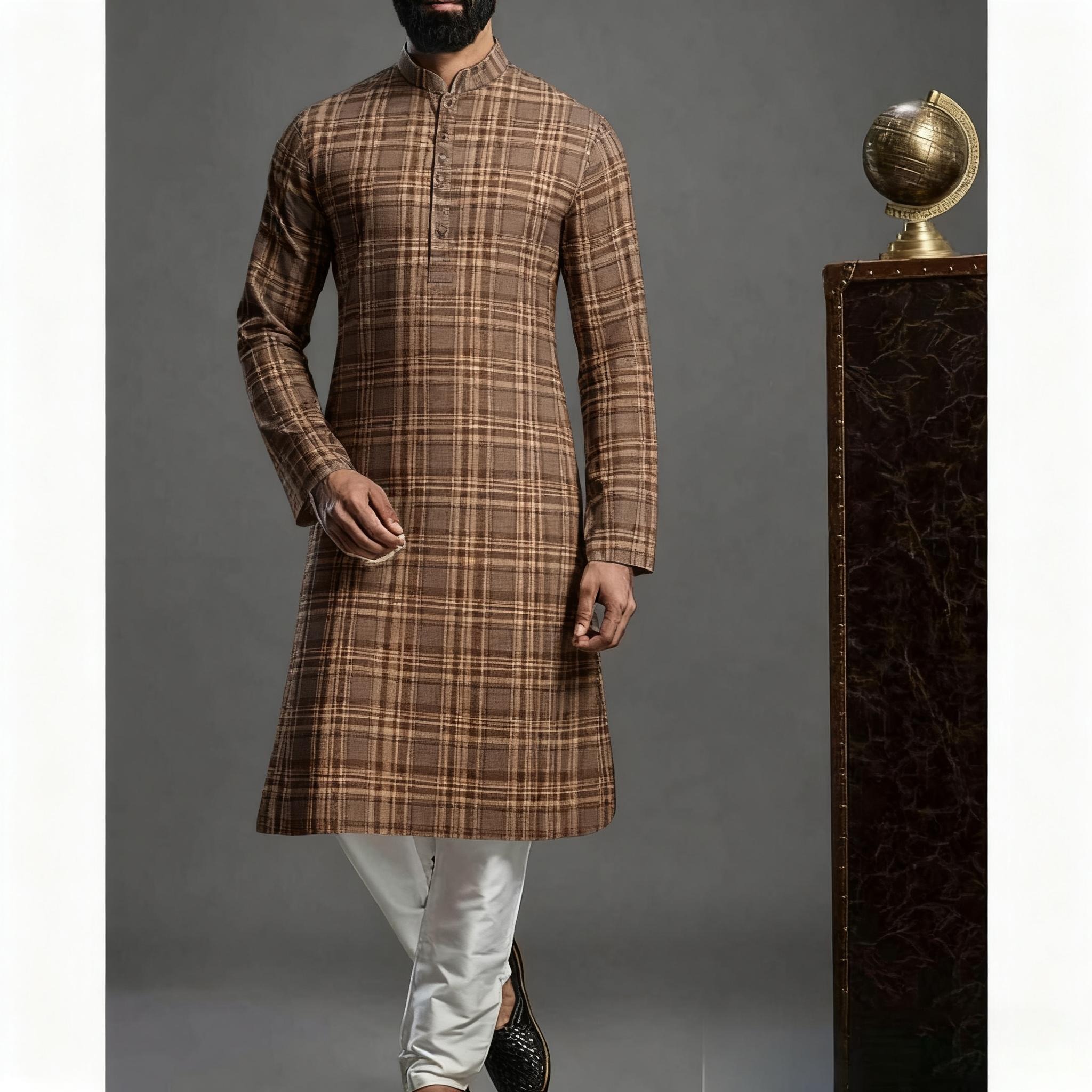 Chemises musulmanes pour hommes, col en Patchwork, manches longues, Vintage, vêtements islamiques, arabes, décontractés, 2026 ﻿