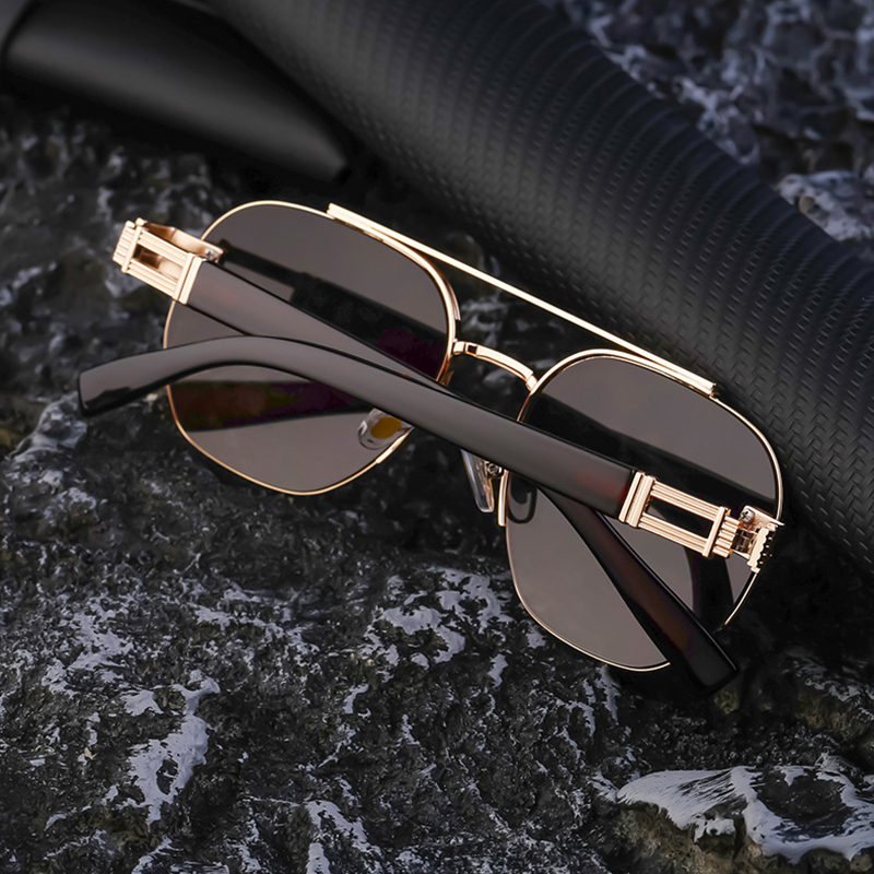 Lunettes de soleil à monture carrée vintage pour hommes et femmes, lunettes à la mode européennes et américaines, lunettes haut de gamme, UV400, nouveau, 2024