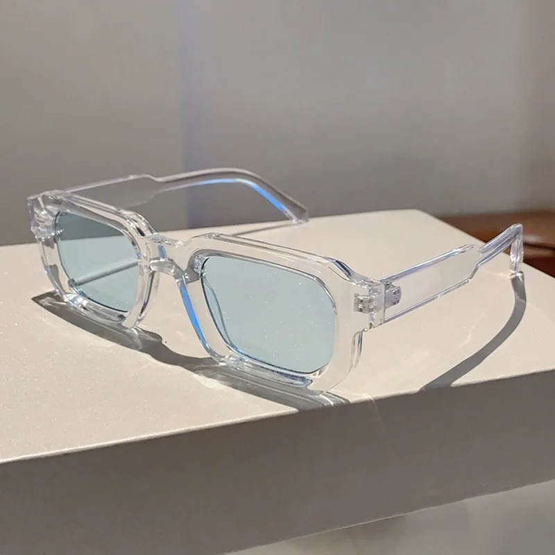 Lunettes de soleil rectangulaires pour hommes et femmes, lunettes de soleil tendance, design de marque de luxe, protection UV400, lunettes de soleil carrées pour femmes