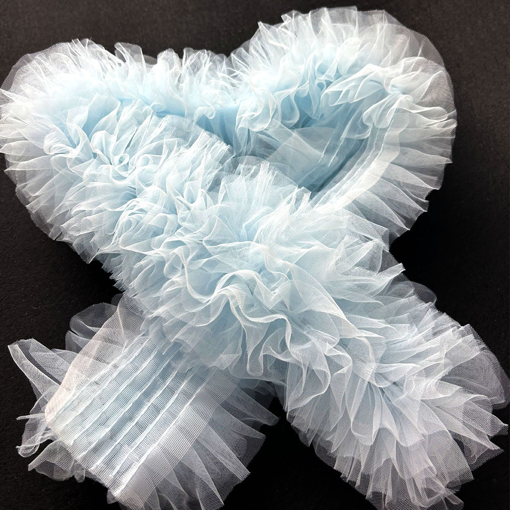 Tissu créatif en dentelle et Tulle plissé multicouche, couture pour jupe à bulles, robe de soirée, voile de mariée, bord à volants, matériel de vêtements pour filles