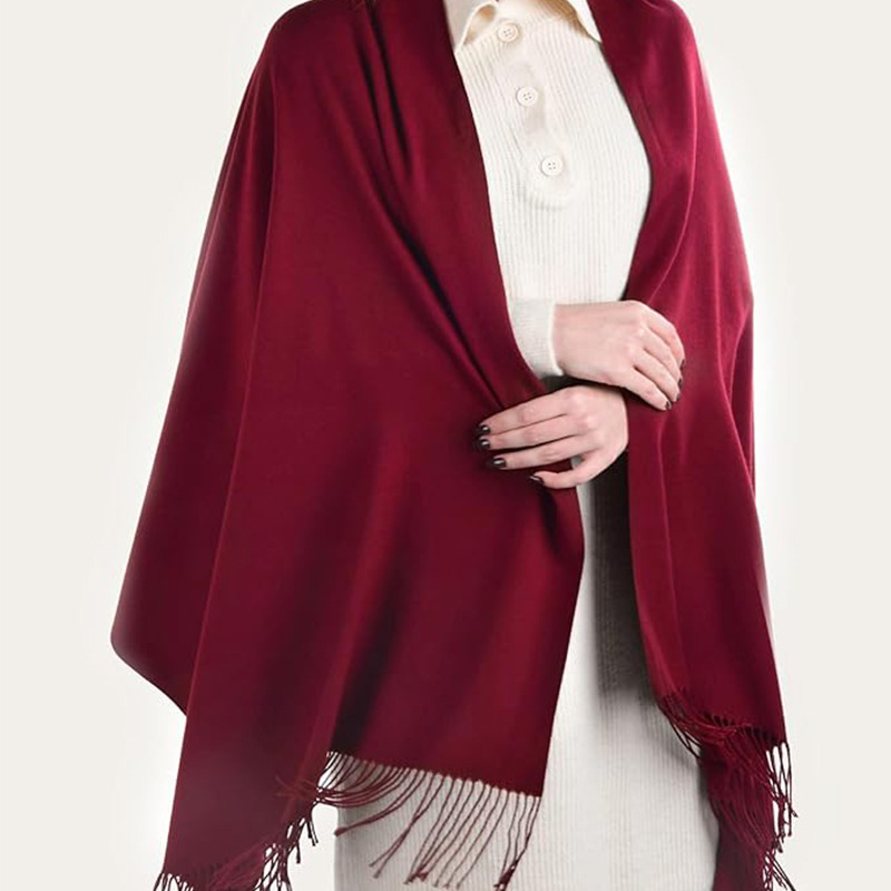 Châle en cachemire pour femme, écharpe douce et chaude en mélange de viscose, idéale pour les mariages, les soirées, les voyages et les vols.