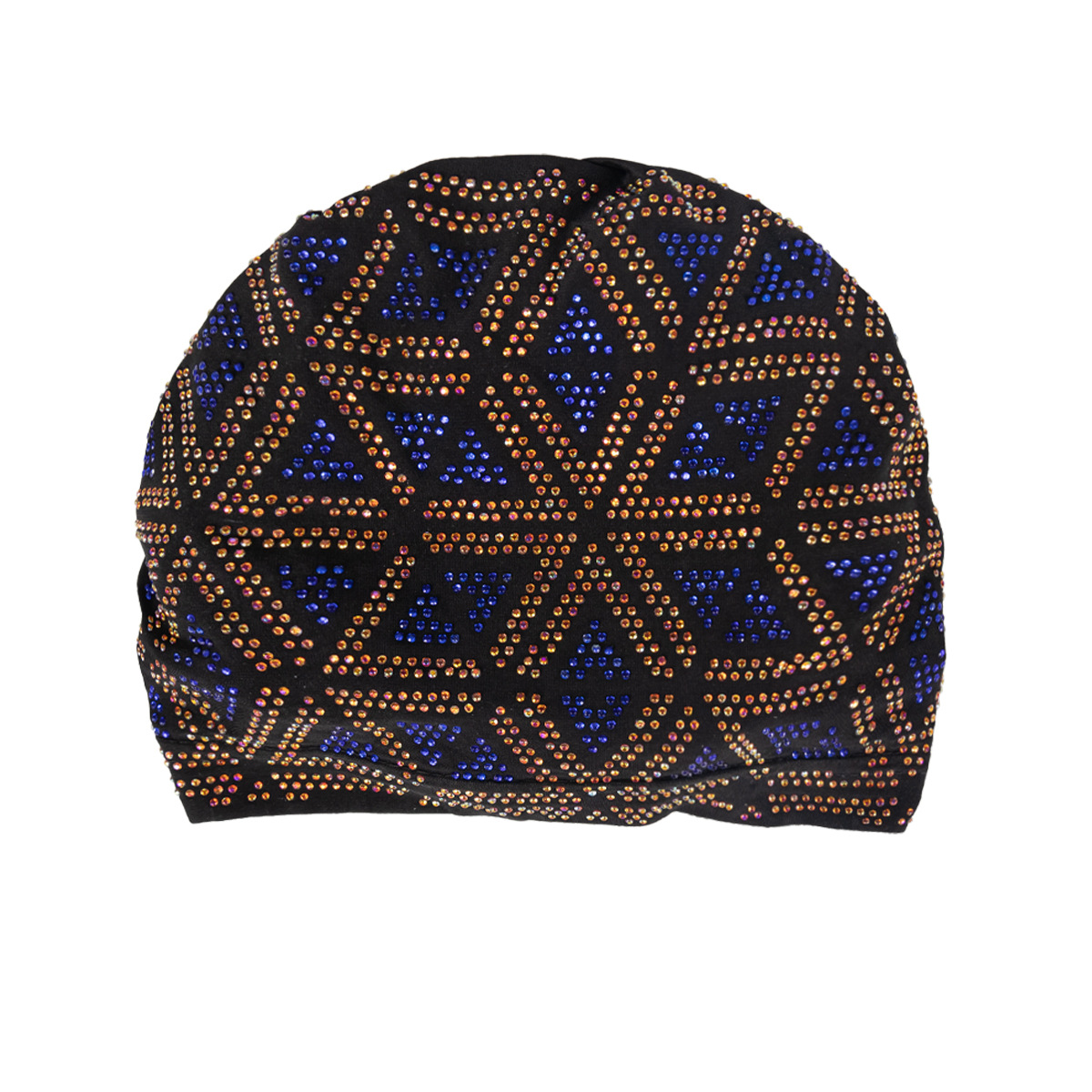 Plein diamants femmes beignet Turban casquette élastique musulman foulard Bonnet femme bandeau chapeau casquettes africaines dame cheveux accessoires