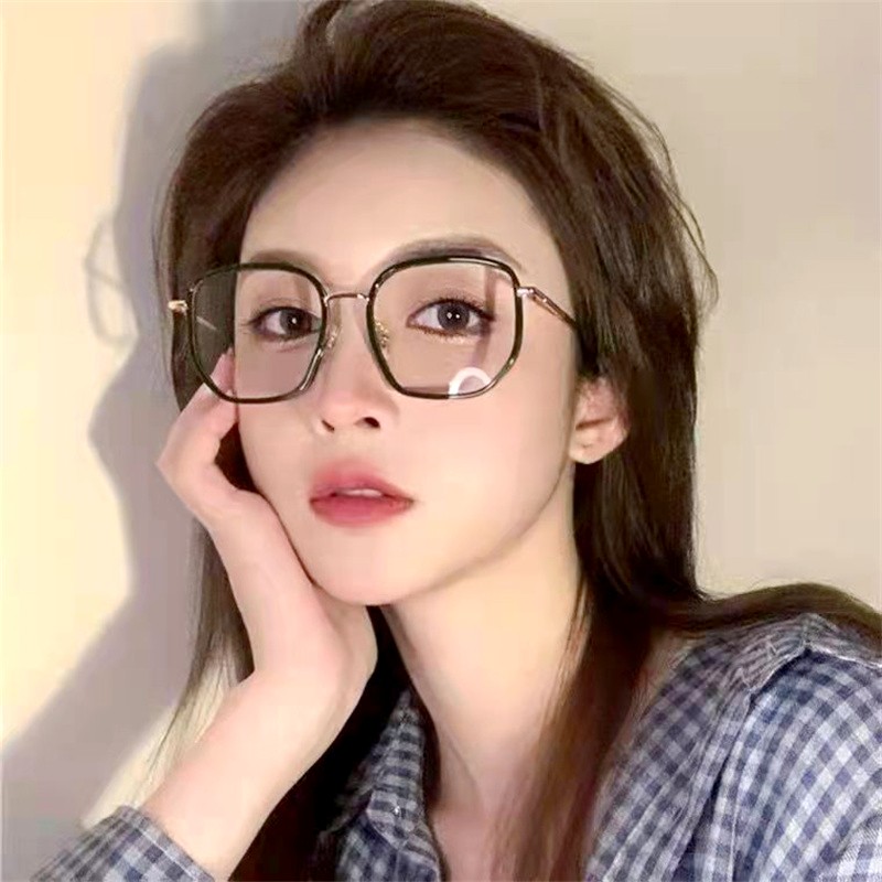 Lunettes de lecture anti-lumière bleue pour hommes et femmes, lunettes transparentes pour myopie, cadre polygone, vision accrue, lunettes d'ordinateur, nouveau