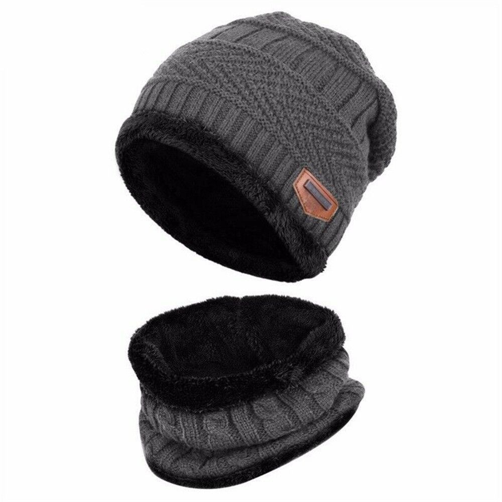 Enfants hiver cou écharpe casquette ensemble mode bonnet chaud chapeau écharpe ensemble cou couverture polaire tricoté épais casquette de Ski chaud cagoule chapeau