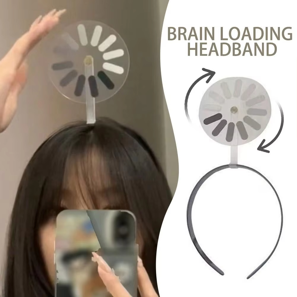 Chargement du cerveau bandeau de cheveux épingle à cheveux femmes drôle rotatif Simple mignon bandeau Festival fête décoration farce cheveux accessoires