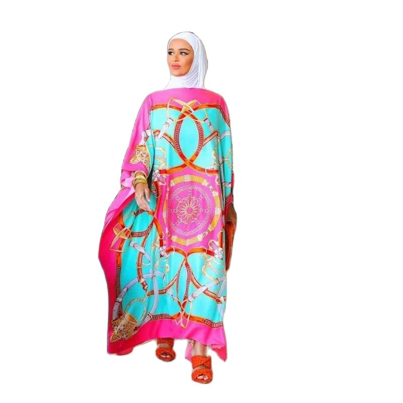 Robe maxi caftan imprimée pour femme, robe longue bohème, blogueur de mode africaine, robe d'été pour femme, robe de plage populaire, badjKaftan, recommandé
