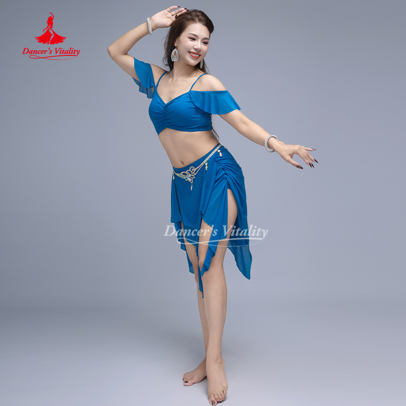 Costume de danse du ventre pour femmes, ensemble confortable en maille respirante, équipe de danse orientale, vêtements de Performance Sexy et à la mode