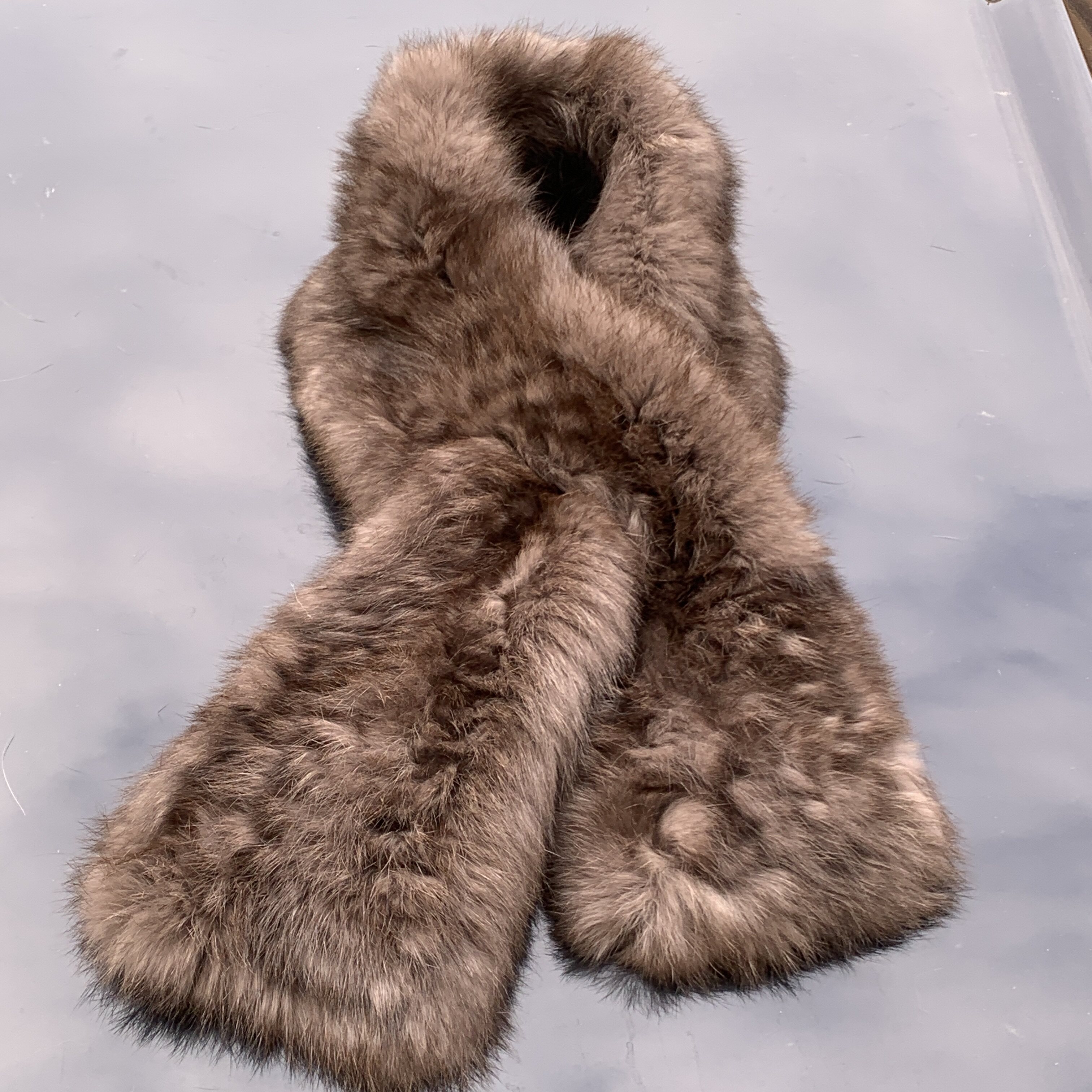 Écharpe en fourrure de lapin naturelle véritable tricotée pour femme, automne-hiver, double face, épaisse et chaude, cache-cou couleur sable, châle en fourrure