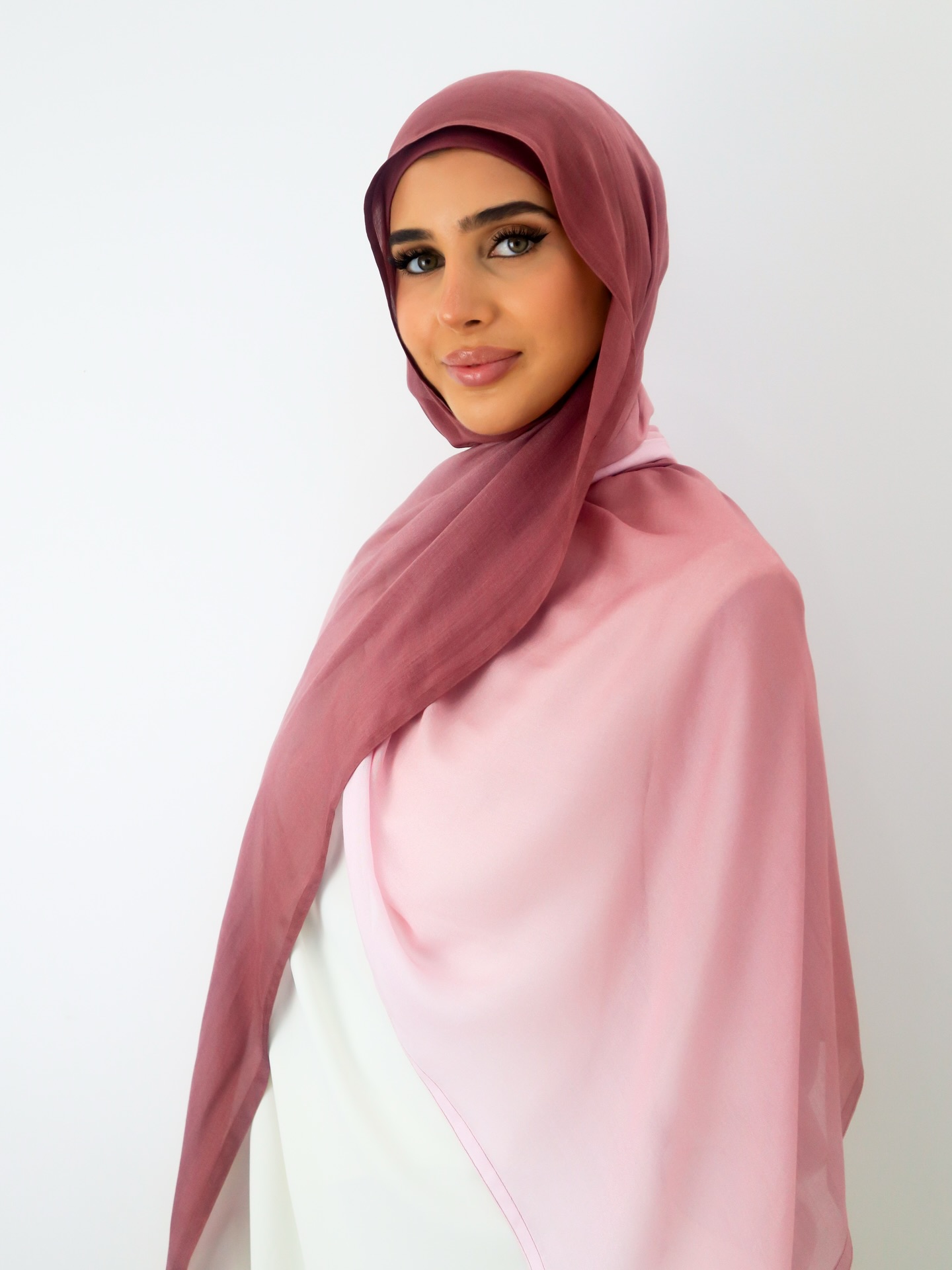 Voile Hijab en Rayonne Modale Dégradé Ramadan pour Femmes Musulmanes, Foulard Ombré Premium, Châle et Turban Doux et Tendance