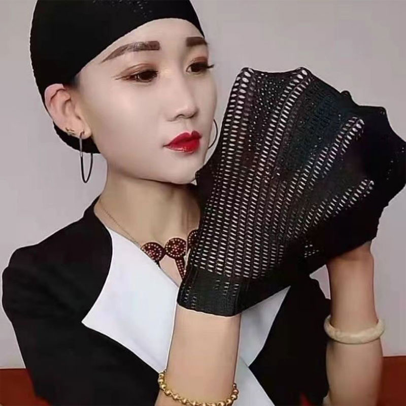 Chapeaux en maille musulmane pour femmes, casquettes légères et portables de couleur unie, casquettes de crâne islamique, filet à cheveux noir