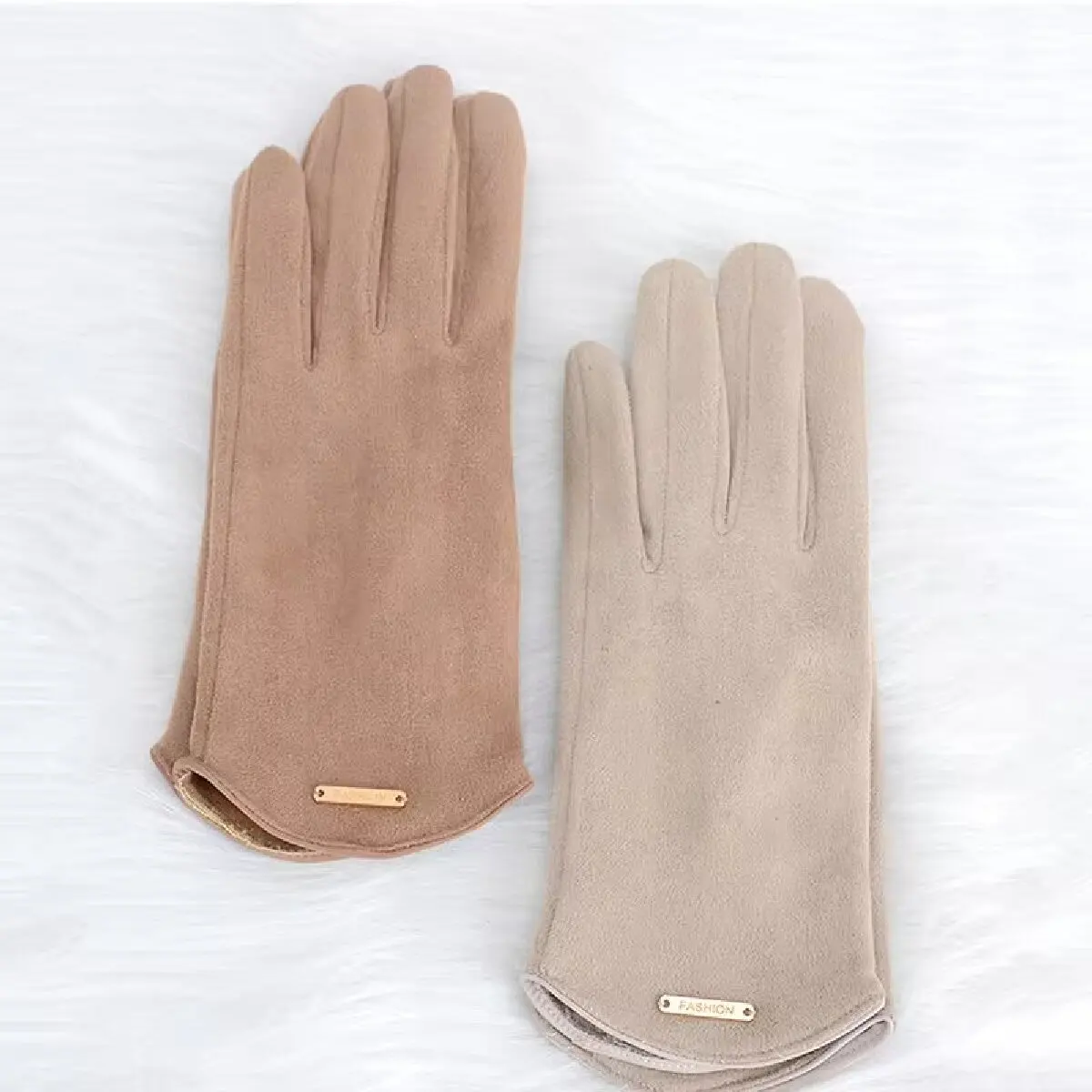 Gants pour femmes, automne hiver, garde au chaud, écran tactile, fins, solides, simples, cyclisme, tissu en daim, élégant, coupe-vent