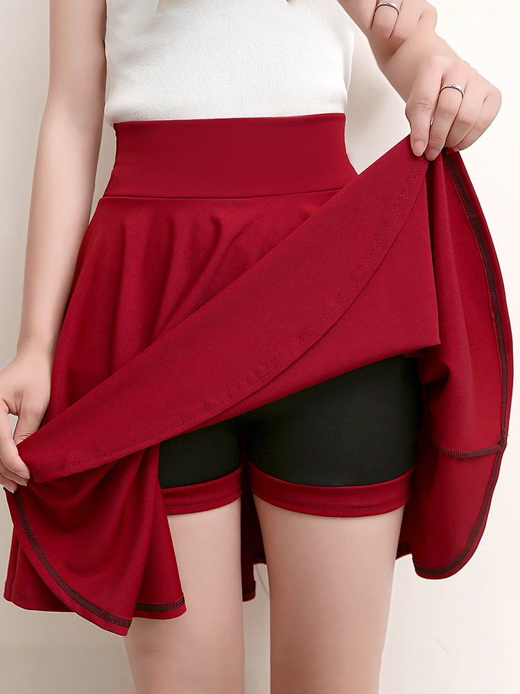 Mini jupe plissée taille haute pour femmes, jupes courtes, style coréen, rouge, noir, esthétique, mode estivale, 2023