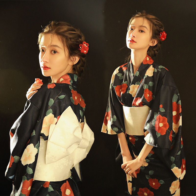 Kimono traditionnel japonais Yukata Haori pour femmes, chemisier Cosplay, mode d'été, vêtements de photographie, robe de soirée