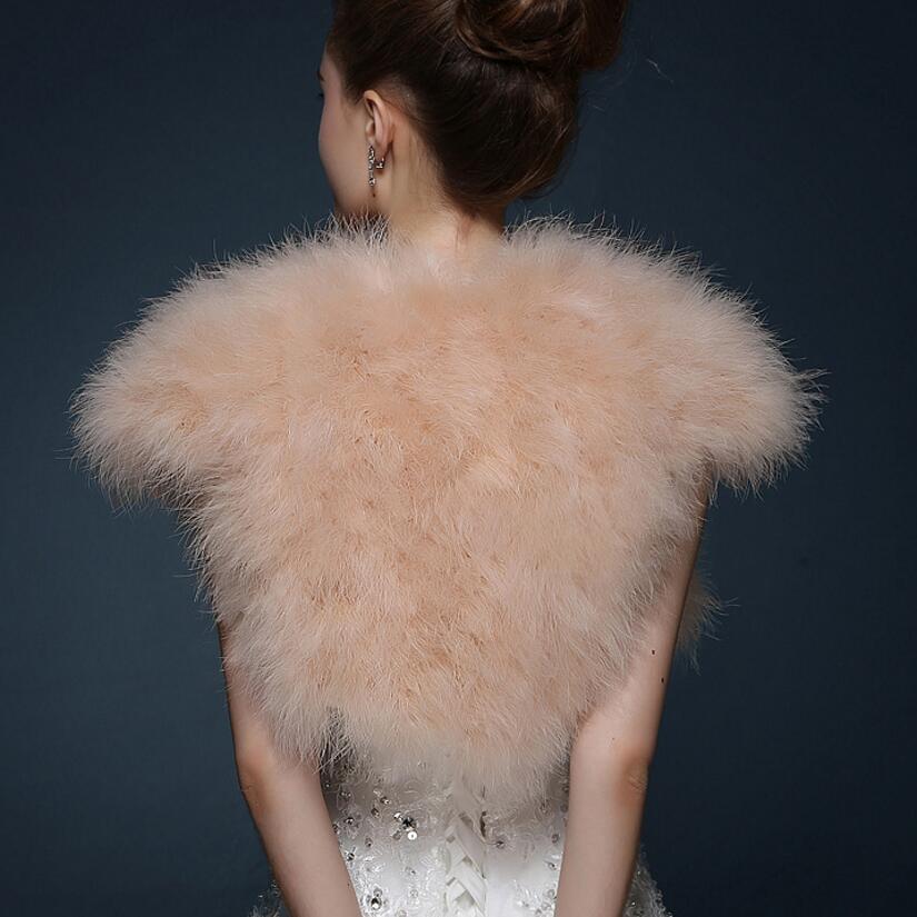 Boléro en plumes d'autruche, gilet vintage en plumes de marabou, étole, accessoires de mariée, robe de mariée, cape de soirée S69