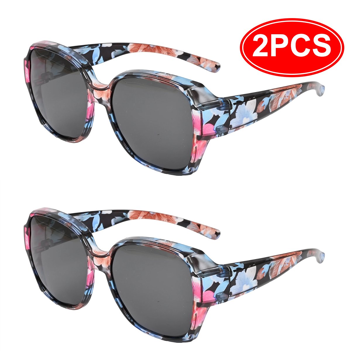 Lunettes de soleil à porter par-dessus les lunettes de vue pour femmes, protection UV, accessoires de mode, s'adaptent aux lunettes de vue, légères T01