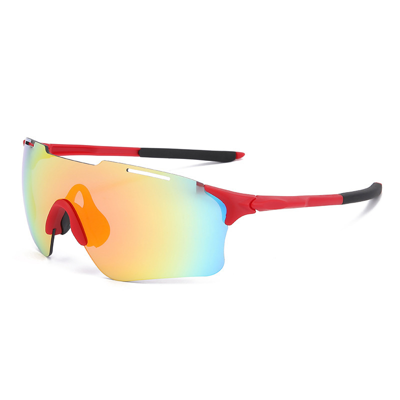Lunettes de soleil de sport à la mode pour hommes et femmes, pour randonnée, cyclisme, Cool, réfléchissant, miroir, sans bords