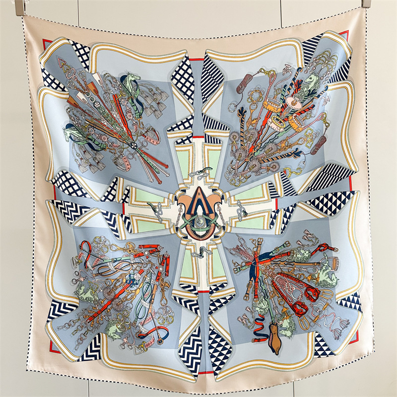 Foulard en soie sergé châles roulés à la main 90*90 cm foulards de mûrier manuels de créateur 100% soie naturelle mère cadeau châles de cou de tête