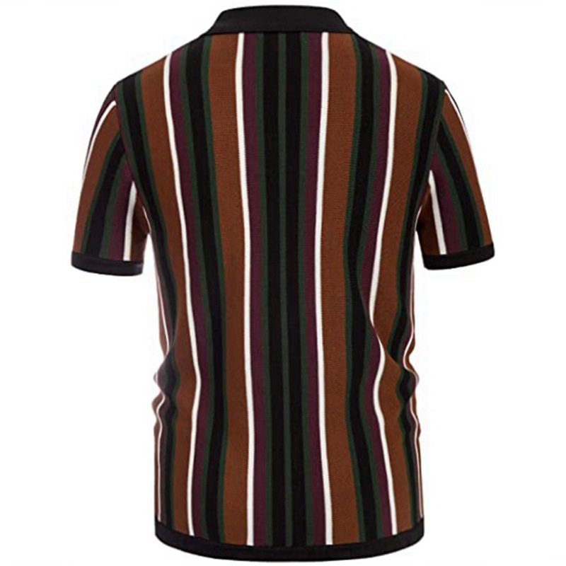 Chemises de soirée de luxe pour hommes, shorts d'été, slim, bouton à revers, rayure, chemisier à la mode, styliste masculin avec tout, Y-2024