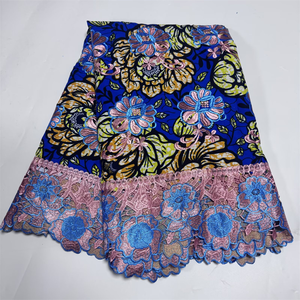Cire dentelle française dentelle Guipure cire tissu imprimé broderie africaine cire dentelle coton Ankara pour les femmes robe 6 Yards