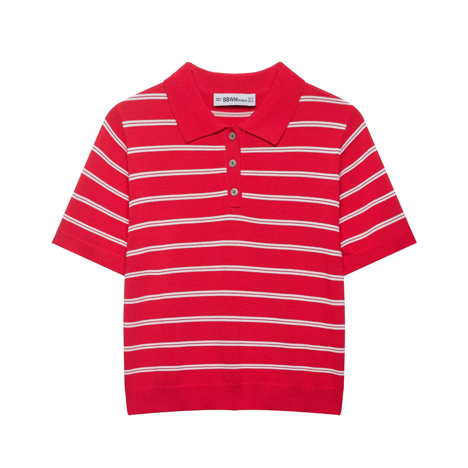 Nouvelle collection été : Polo tricoté rayé à manches courtes pour femme, style européen et américain, décontracté et élégant