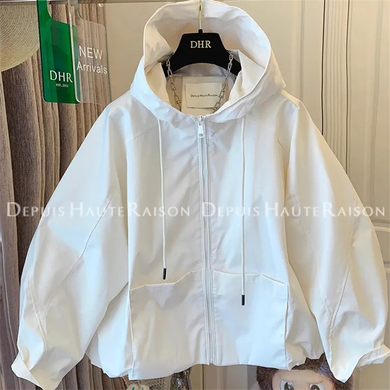 Manteau femmes nouveaux manteaux et vestes Unique décontracté Silhouette à capuche coupe-vent manteau femmes manteau court automne lâche Cardigan manteau